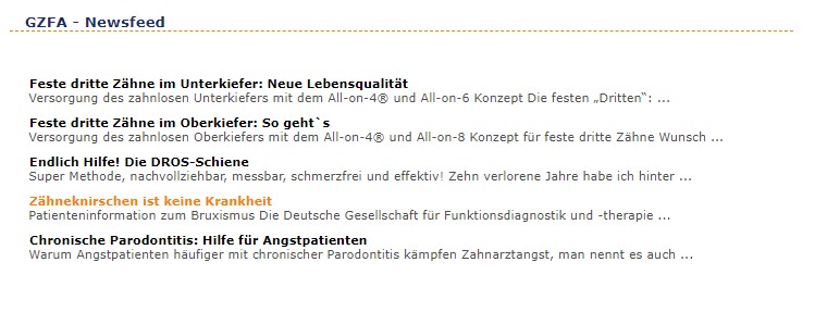 RSS-Newsticker: Aktuelle News auf Ihrer Praxishomepage.
