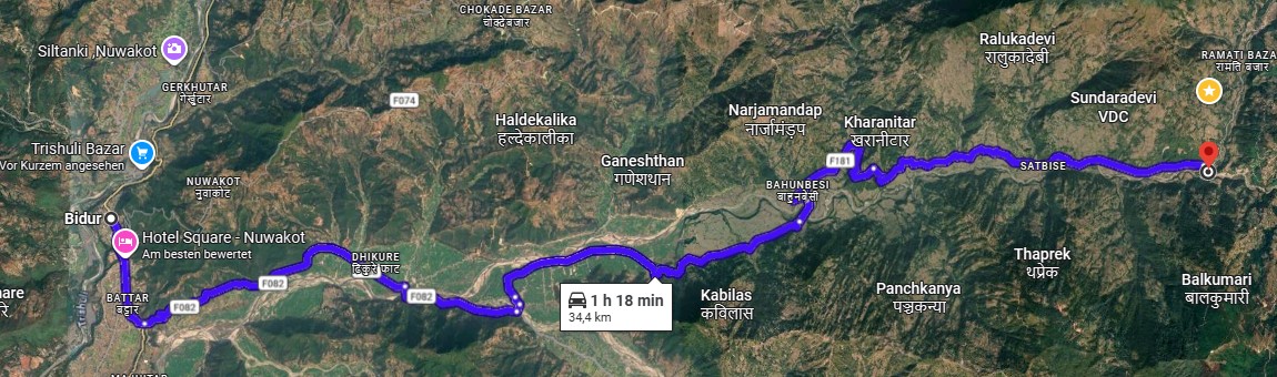 Standort Samundratar im Nachbartal - nur 30 km vom Katastrophengebiet